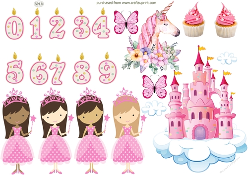 PINK PRINCESS DECOUPAGE