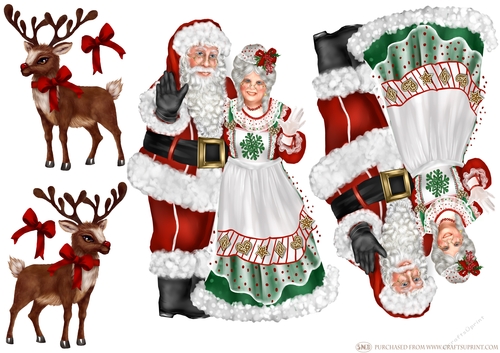 CARD CRAFTER CHRISTMAS - Santa and family