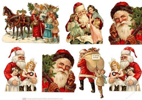 FATHER CHRISTMAS 1 DECOUPAGE