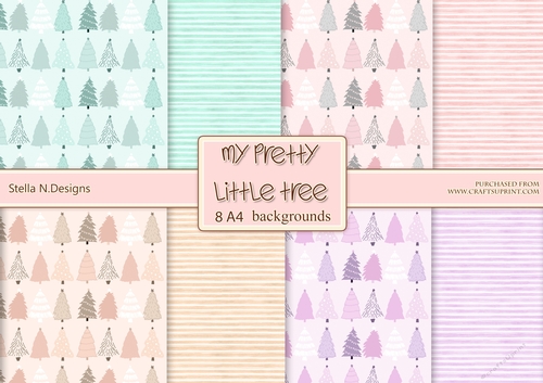 MY PRETTY LITTLE TREE A4 BACKGROUND KIT