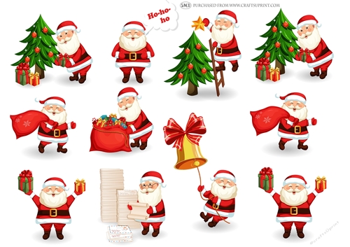SANTA BABY DECOUPAGE