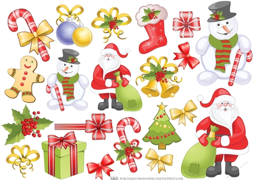 JOLLY SANTA CLAUS DECOUPAGE