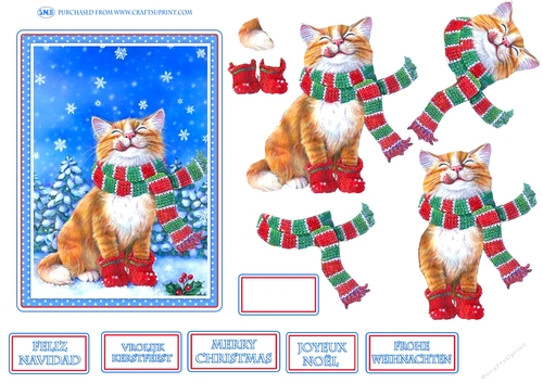 LET IT SNOW DECOUPAGE TOPPER