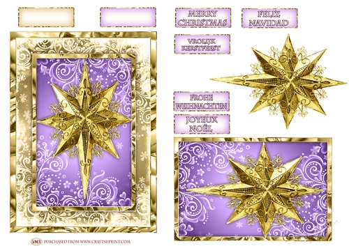 FOLLOW THE STAR DECOUPAGE TOPPER