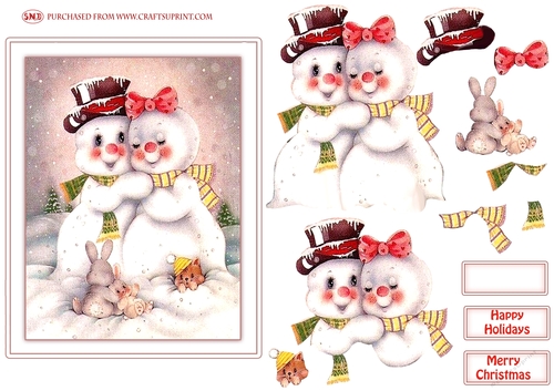 WINTER LOVE DECOUPAGE TOPPER
