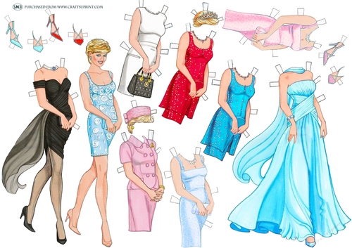 QUEEN OF HEARTS PAPERDOLL