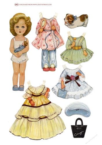 LITTLE GINGER PAPERDOLL