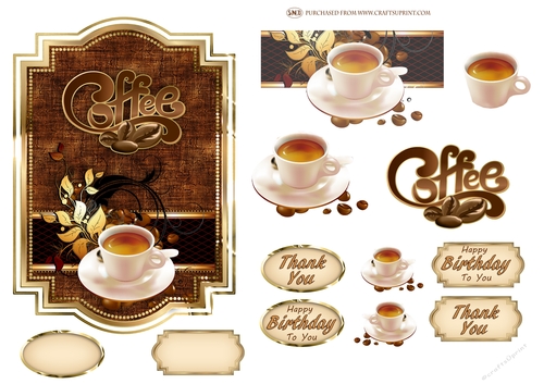 COFFEE FOR YOU DECOUPAGE TOPPER