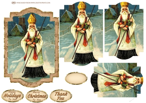 SAINT NICOLAS 2 VINTAGE PYRAMID TOPPER