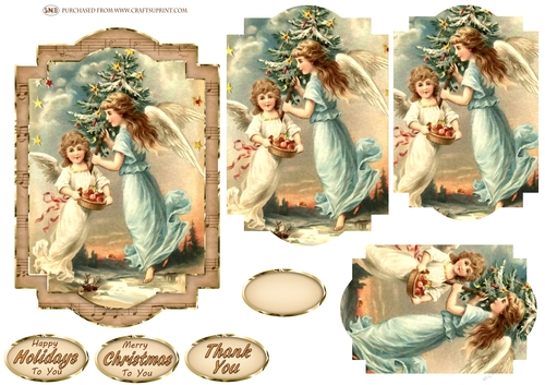 CHRISTMAS ANGEL 1 PYRAMID TOPPER