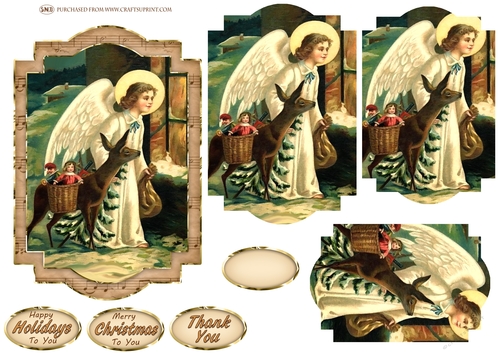 CHRISTMAS ANGEL 3 PYRAMID TOPPER