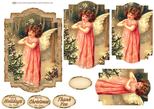 CHRISTMAS ANGEL 4 PYRAMID TOPPER