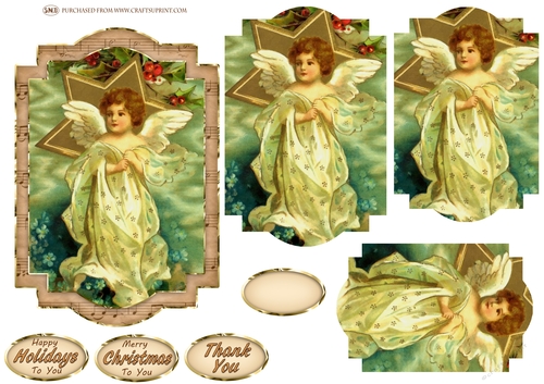 CHRISTMAS ANGEL 5 PYRAMID TOPPER