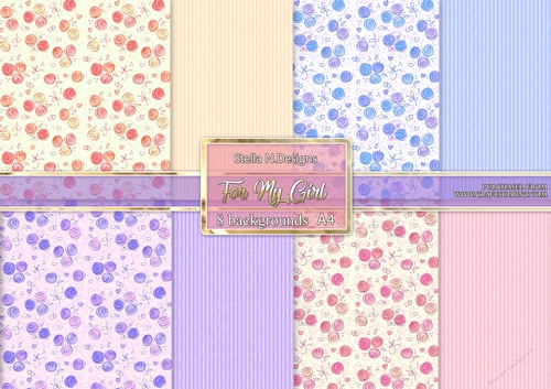 FOR MY GIRL A4 BACKGROUND KIT