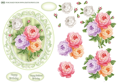 ROSIE POSIE 1 A5 DECOUPAGE TOPPER 