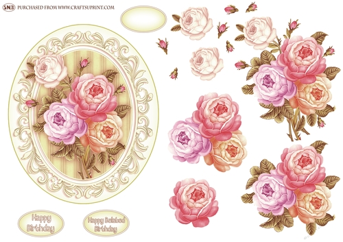 ROSIE POSIE 2 A5 DECOUPAGE TOPPER 
