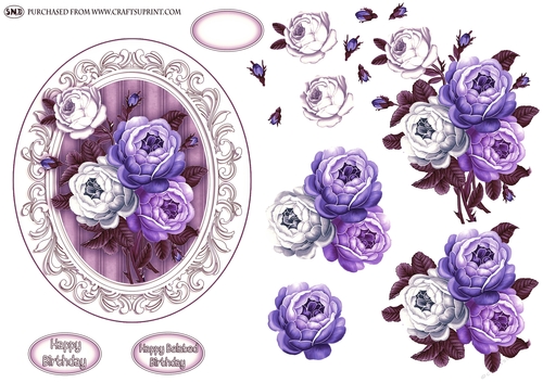 ROSIE POSIE 4 A5 DECOUPAGE TOPPER 