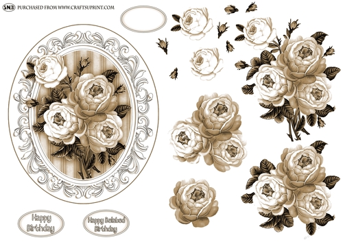 ROSIE POSIE 6 A5 DECOUPAGE TOPPER 