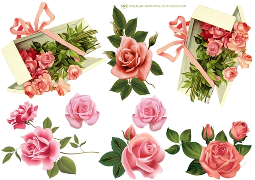 ROSES IN PINK DECOUPAGE