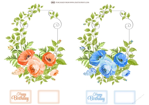 WATERCOLOR ROSES 1 TOPPERS 