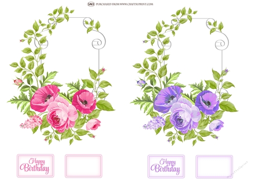 WATERCOLOR ROSES 2TOPPERS 