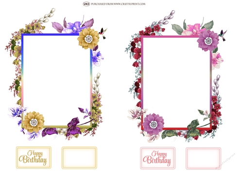 SUMMER FLOWERS 2 TOPPERS