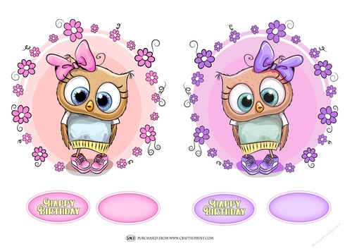 SWEET LITTLE OWL TOPPERS