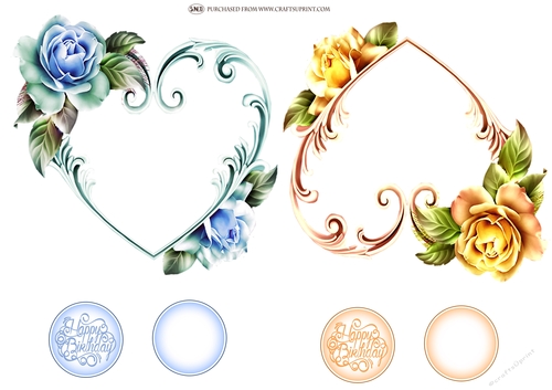 ROSE HEART 2 TOPPERS