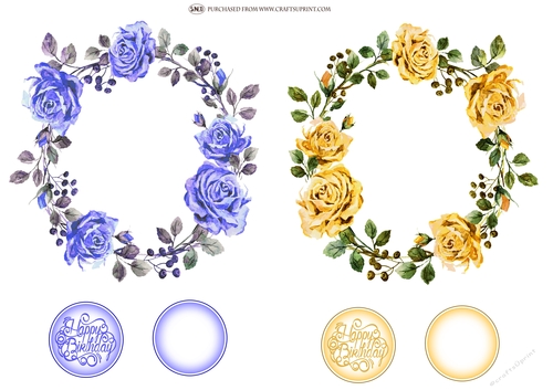 ROSE WREATH 2 TOPPERS