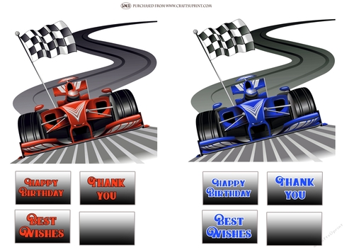 RACE CAR TOPPERS