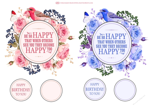 HAPPY BIRD 1 QUOTE TOPPERS