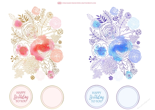 DELICATE FLORALS 1 TOPPERS