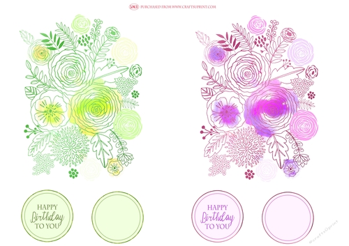 DELICATE FLORALS 2 TOPPERS