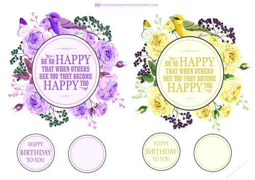 HAPPY BIRD 2 QUOTE TOPPERS