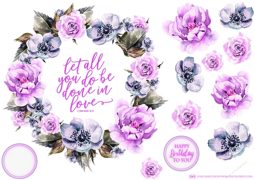 INSPIRING PEONIES 2 DECOUPAGE TOPPER