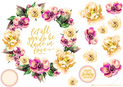 INSPIRING PEONIES 4 DECOUPAGE TOPPER