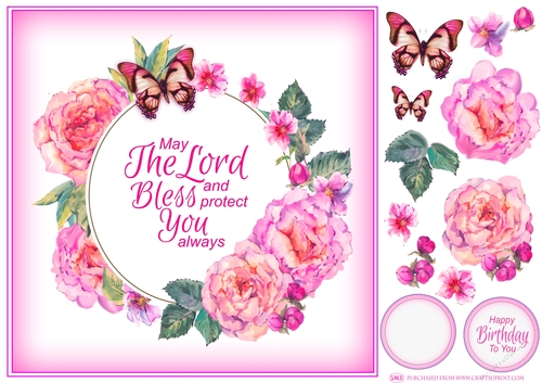 BUTTERFLY BLESSINGS 1 DECOUPAGE TOPPER