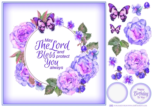 BUTTERFLY BLESSINGS 2  DECOUPAGE TOPPER