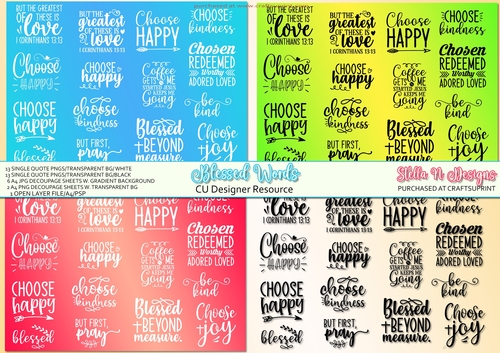 BLESSED WORDS KIT - CU DESIGNER RESOURCE