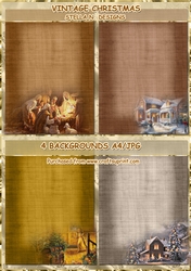 VINTAGE CHRISTMAS -  BACKGROUNDS