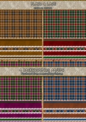 PLAID & LACE A4 BACKGROUNDS