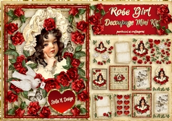 ROSE GIRL - DECOUPAGE MINI KIT