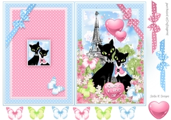LOVE IS IN THE AIR - CUT & FOLD CARD