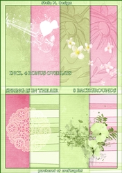 SPRING IS IN THE AIR - BACKGROUNDS & OVERLAYS