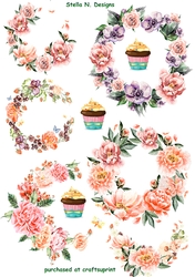 FLORAL WREATHS DECOUPAGE