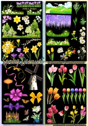 SPRING BOUQUET - ELEMENTS & BACKGROUNDS