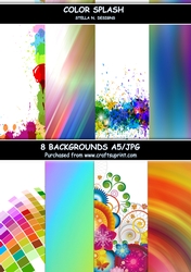 COLOR SPLASH A5 BACKGROUND KIT