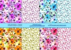 FLOWER MIX 8X8 BACKGROUND KIT