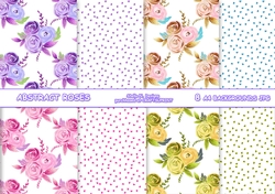 ABSTRACT ROSES BACKGROUND KIT