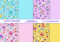 PRETTY PRINCESS A4 BACKGROUND KIT